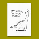 Deli Cards Postkarte "Fucking dinosaur" | Lustige Karte zum Geburtstag