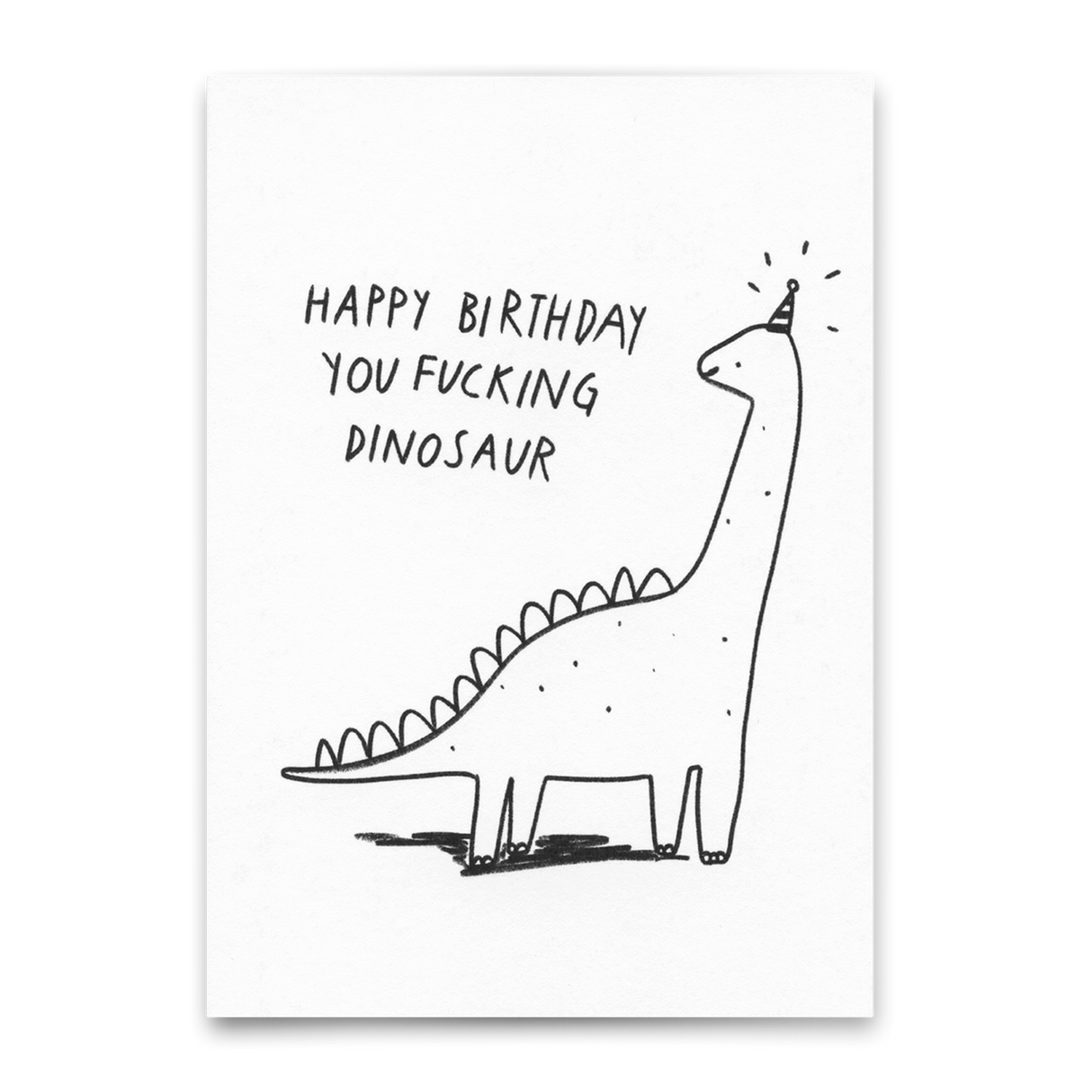 Deli Cards Postkarte "Fucking dinosaur" | Lustige Karte zum Geburtstag