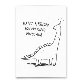Deli Cards Postkarte "Fucking dinosaur" | Lustige Karte zum Geburtstag