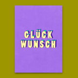 Deli Cards Postkarte "Glückwunsch 3D-Typo" | Coole Karte für jeden Anlass
