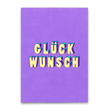 Deli Cards Postkarte "Glückwunsch 3D-Typo" | Coole Karte für jeden Anlass