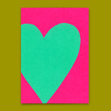 Deli Cards Postkarte "Neon Heart 2" | Schöne Karte für Verliebte