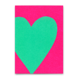 Deli Cards Postkarte "Neon Heart 2" | Schöne Karte für Verliebte