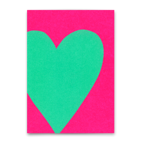 Deli Cards Postkarte "Neon Heart 2" | Schöne Karte für Verliebte