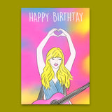 Deli Cards Postkarte "Happy Birth-Tay" | Ausgefallene Karte zum Geburtstag