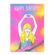Deli Cards Postkarte "Happy Birth-Tay" | Ausgefallene Karte zum Geburtstag