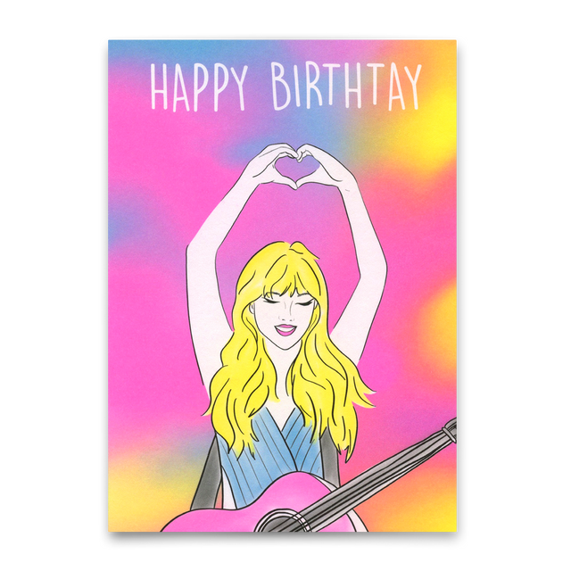 Deli Cards Postkarte "Happy Birth-Tay" | Ausgefallene Karte zum Geburtstag