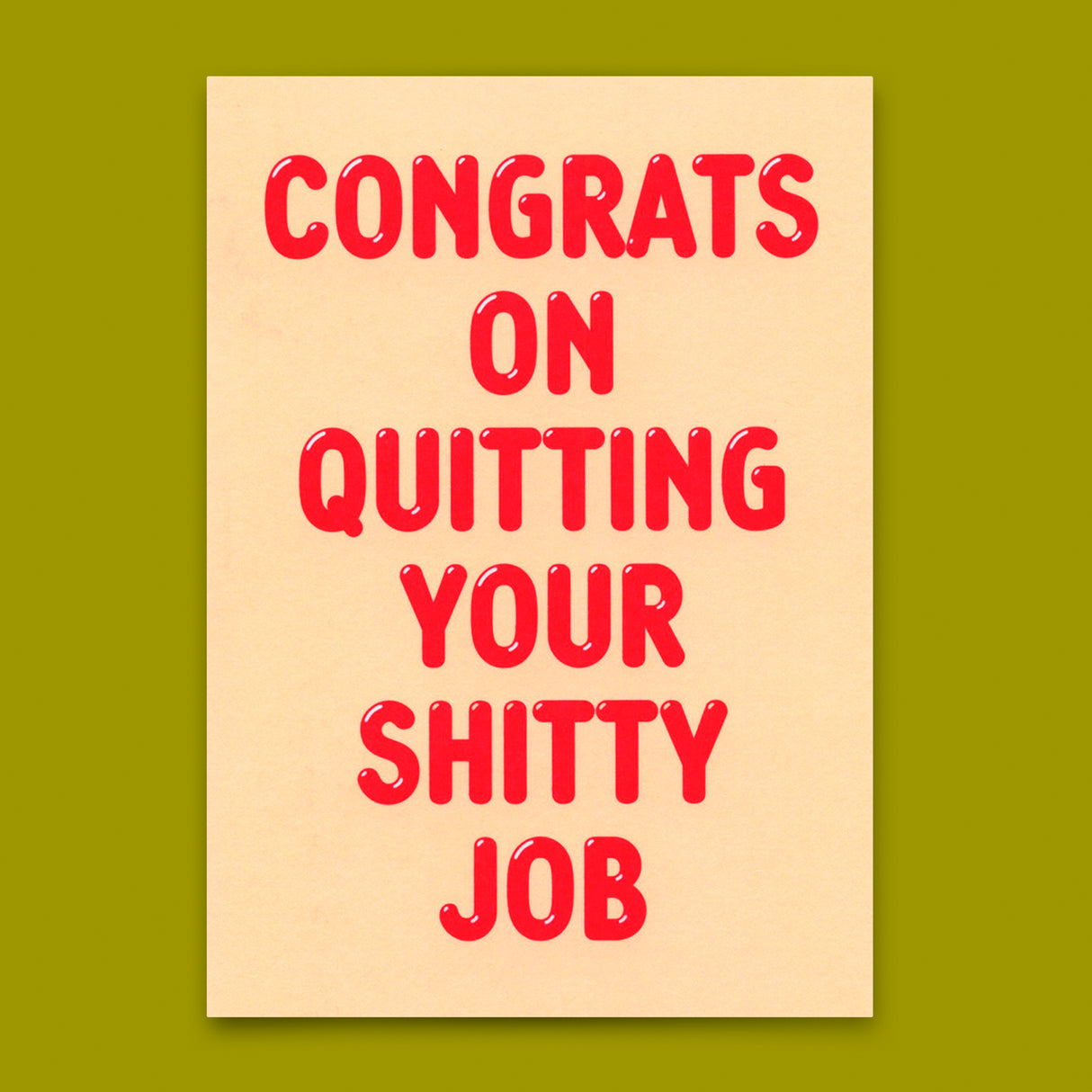 Deli Cards Postkarte "Congrats on quitting" | Lustige Karte mit Spruch