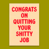 Deli Cards Postkarte "Congrats on quitting" | Lustige Karte mit Spruch