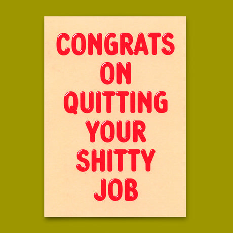 Deli Cards Postkarte "Congrats on quitting" | Lustige Karte mit Spruch