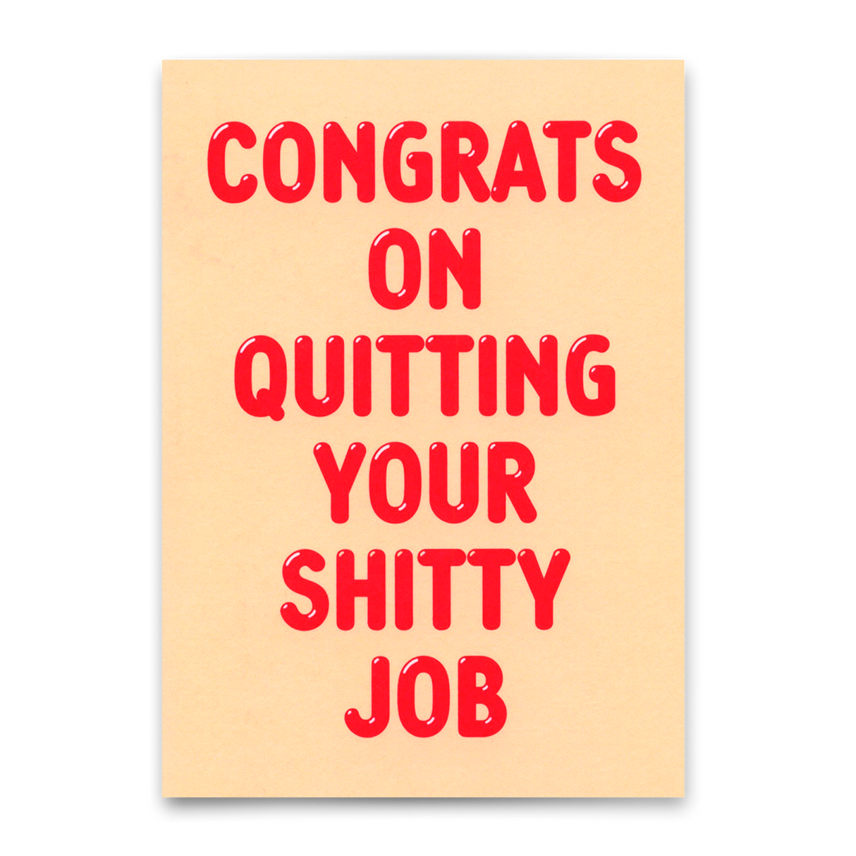 Deli Cards Postkarte "Congrats on quitting" | Lustige Karte mit Spruch