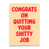 Deli Cards Postkarte "Congrats on quitting" | Lustige Karte mit Spruch