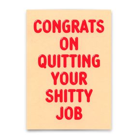 Deli Cards Postkarte "Congrats on quitting" | Lustige Karte mit Spruch