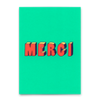 Deli Cards Postkarte "Merci 3D-Typo" | Coole Karte zum Dankesagen