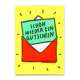 Deli Cards Postkarte "Schon wieder ein Gutschein" | Lustige Gutschein-Karte