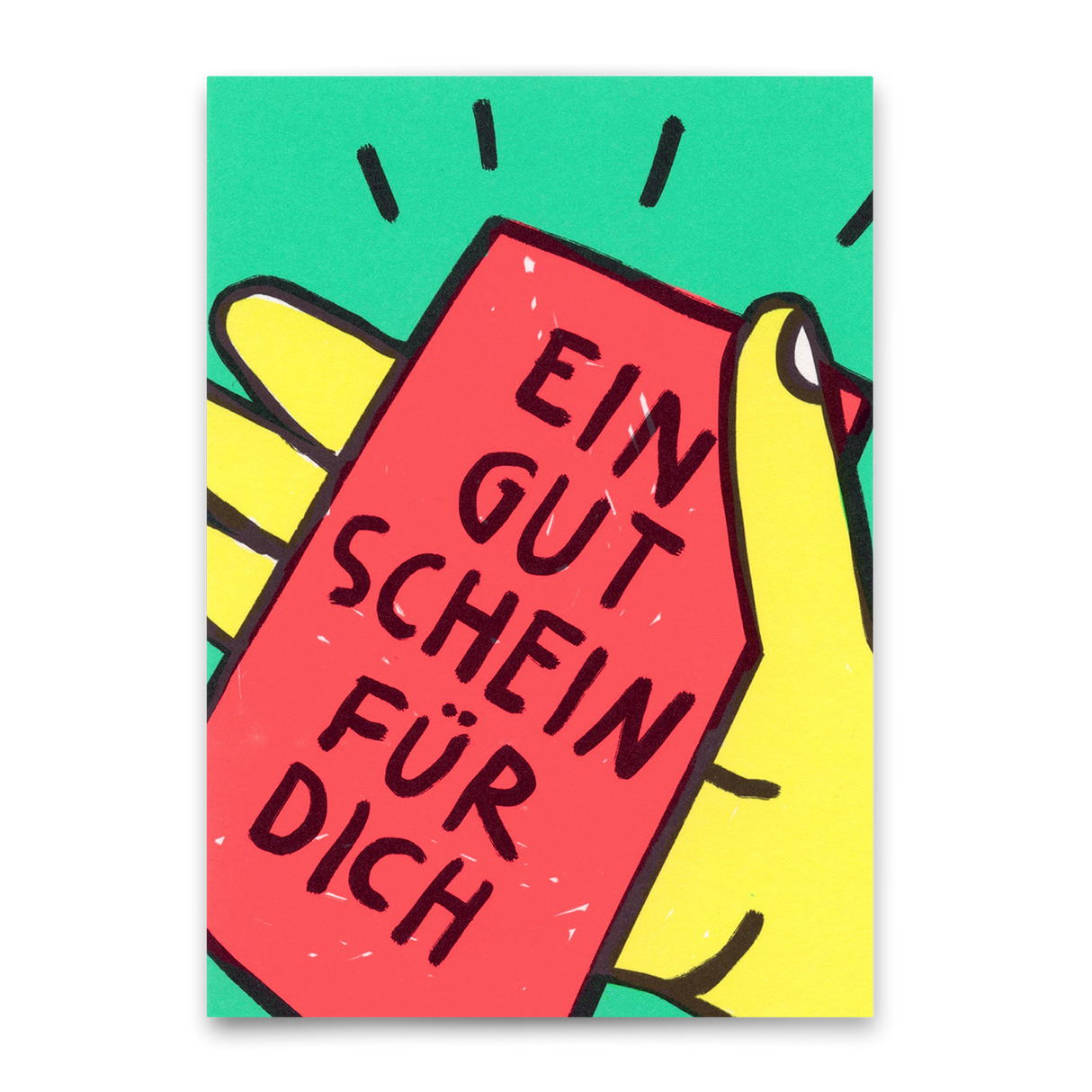 Deli Cards Postkarte "Ein Gutschein für dich" | Schöne Gutschein-Karte