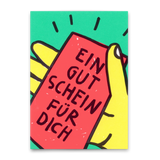 Deli Cards Postkarte "Ein Gutschein für dich" | Schöne Gutschein-Karte