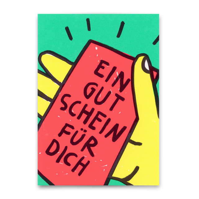 Deli Cards Postkarte "Ein Gutschein für dich" | Schöne Gutschein-Karte