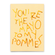 Deli Cards Postkarte "Mayo to my Pommes" | Lustige Karte für Verliebte