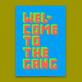 Deli Cards Postkarte "Welcome to the gang" | Lustige Karte zur Geburt