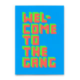 Deli Cards Postkarte "Welcome to the gang" | Lustige Karte zur Geburt