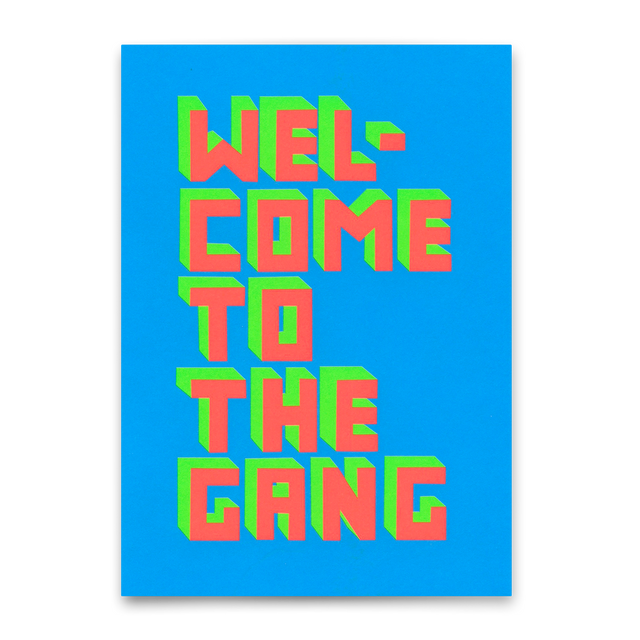 Deli Cards Postkarte "Welcome to the gang" | Lustige Karte zur Geburt