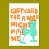 Deli Cards Postkarte "Wild night" | Lustige Gutschein-Karte mit Spruch für jeden Anlass