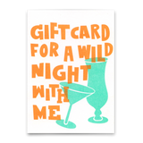 Deli Cards Postkarte "Wild night" | Lustige Gutschein-Karte mit Spruch für jeden Anlass