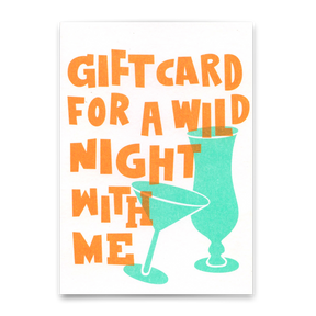 Deli Cards Postkarte "Wild night" | Lustige Gutschein-Karte mit Spruch für jeden Anlass