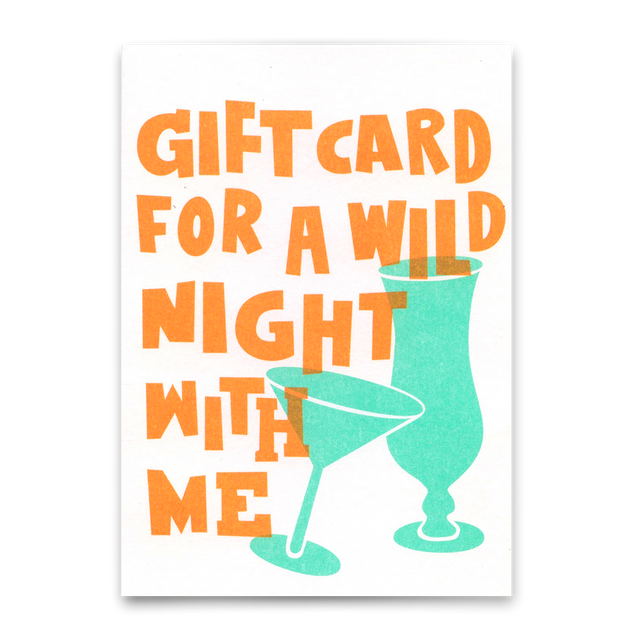 Deli Cards Postkarte "Wild night" | Lustige Gutschein-Karte mit Spruch für jeden Anlass