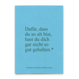 Deli Cards Postkarte "Garnicht so gut gehalten" | Lustige Karte zum Geburtstag
