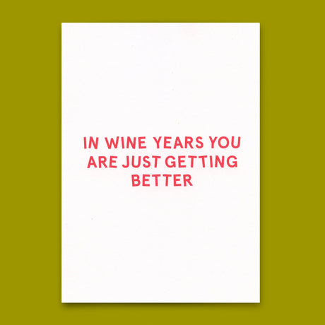 Deli Cards Postkarte "In wine years..." | Lustige Karte zum Geburtstag