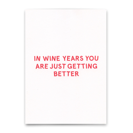 Deli Cards Postkarte "In wine years..." | Lustige Karte zum Geburtstag