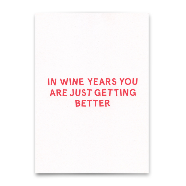 Deli Cards Postkarte "In wine years..." | Lustige Karte zum Geburtstag