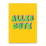 Deli Cards Postkarte "Alles Gute 3D-Typo" | Coole Karte zur Hochzeit
