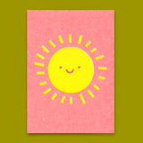 Deli Cards Postkarte "Smiling sun" | Schöne Karte für jeden Anlass