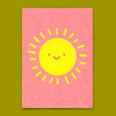 Deli Cards Postkarte "Smiling sun" | Schöne Karte für jeden Anlass