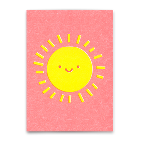Deli Cards Postkarte "Smiling sun" | Schöne Karte für jeden Anlass