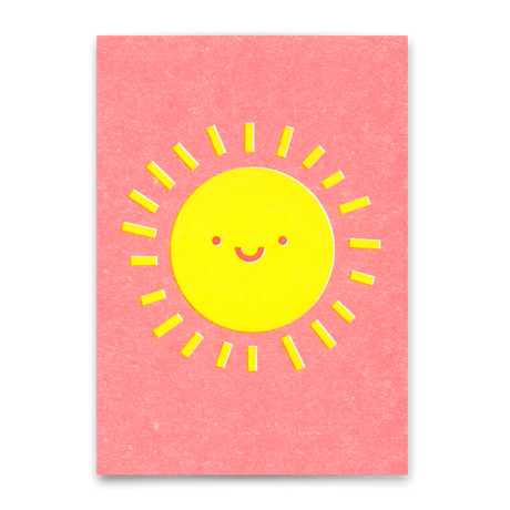 Deli Cards Postkarte "Smiling sun" | Schöne Karte für jeden Anlass