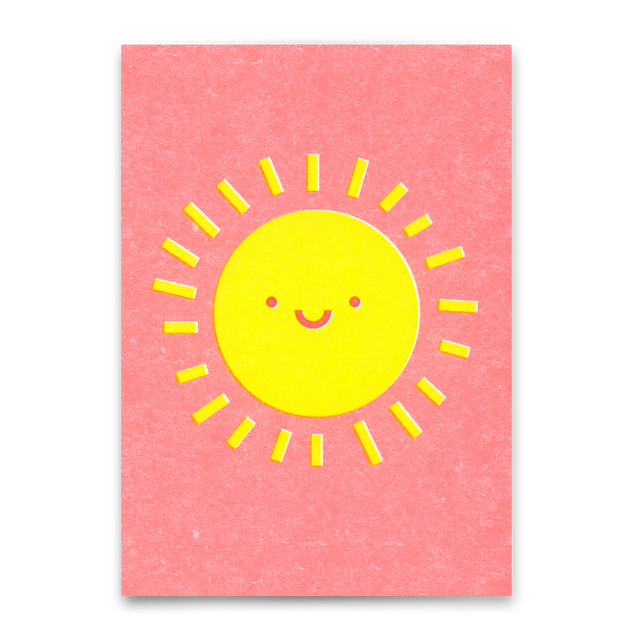 Deli Cards Postkarte "Smiling sun" | Schöne Karte für jeden Anlass