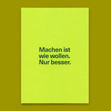 Deli Cards Postkarte "Machen ist wie wollen" | Lustige Karte für jeden Anlass