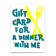 Deli Cards Postkarte "Dinner" | Schöne Gutschein-Karte mit Spruch für jeden Anlass