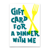 Deli Cards Postkarte "Dinner" | Schöne Gutschein-Karte mit Spruch für jeden Anlass