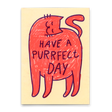 Deli Cards Postkarte "Have a purrfect day" | Lustige Karte mit Katzenmotiv
