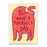 Deli Cards Postkarte "Have a purrfect day" | Lustige Karte mit Katzenmotiv