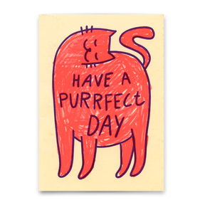 Deli Cards Postkarte "Have a purrfect day" | Lustige Karte mit Katzenmotiv