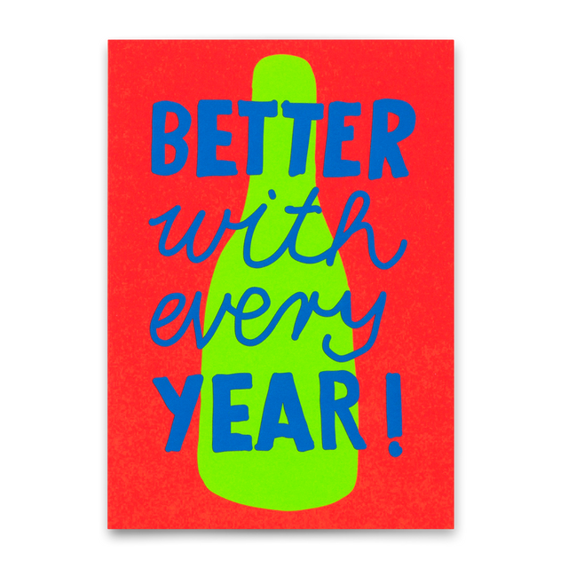 Deli Cards Postkarte "Better every year" | Ausgefallene Karte zum Geburtstag