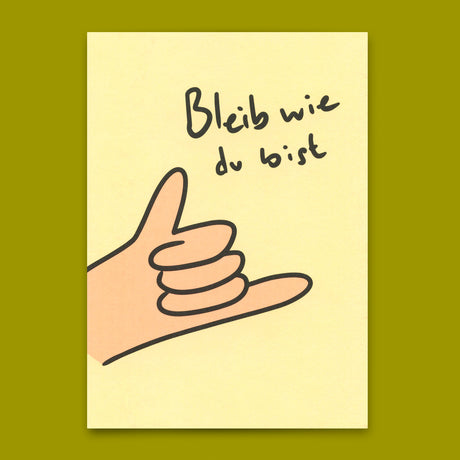 Deli Cards Postkarte "Bleib wie du bist" | Besondere Karte zum Geburtstag