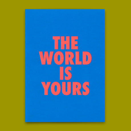 Deli Cards Postkarte "The world is yours" | Besondere Karte für jeden Anlass