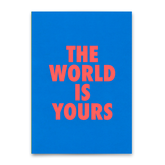 Deli Cards Postkarte "The world is yours" | Besondere Karte für jeden Anlass